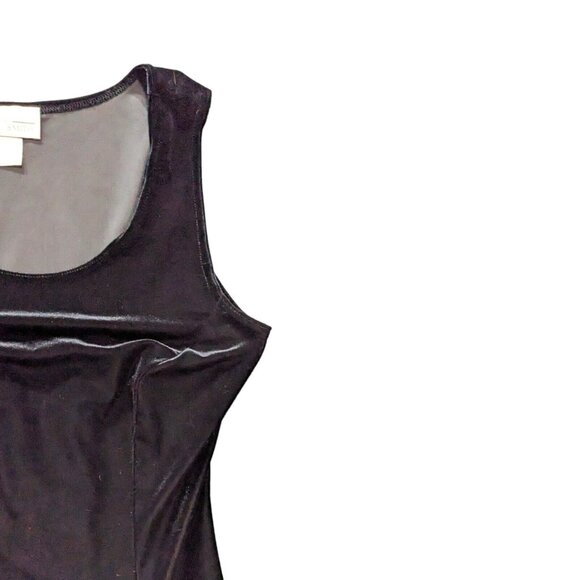 Vintage Benson Smith Dress Women's 11/12 Black Velvet Lace Up Goth Pleated - Picture 4 of 11